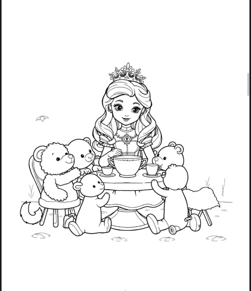 Princess colouring book