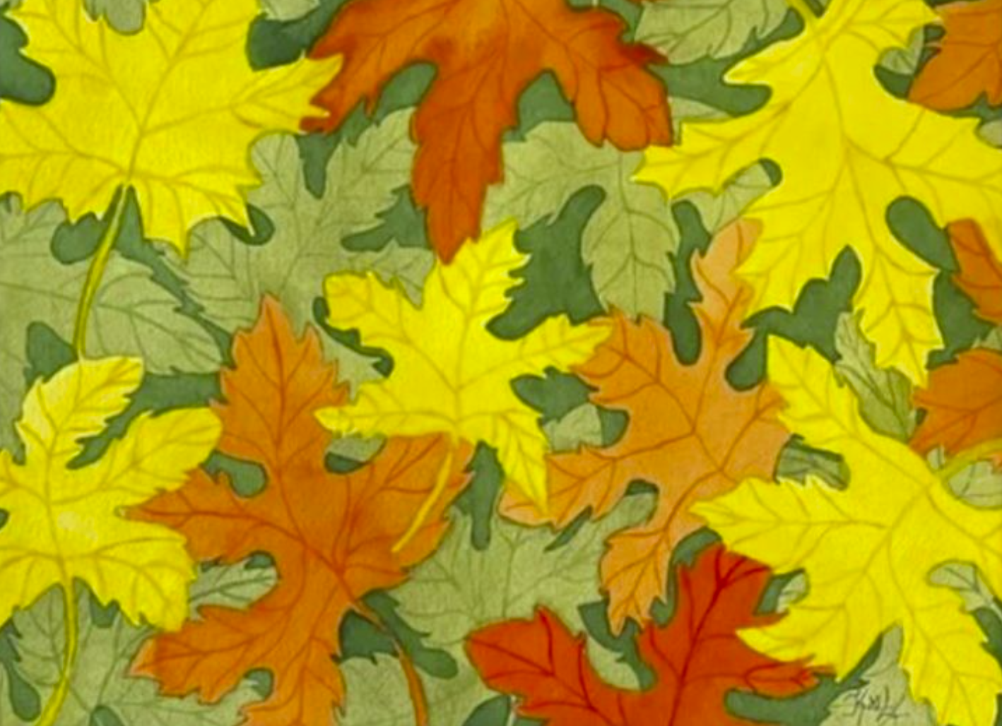 Painting Watercolor Leaves Autumn Fall Foliage Art