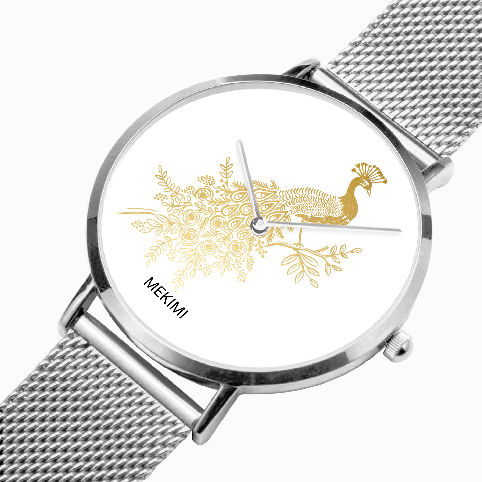 MEKIMI WATCH- Golden Peacock Artwork Watch