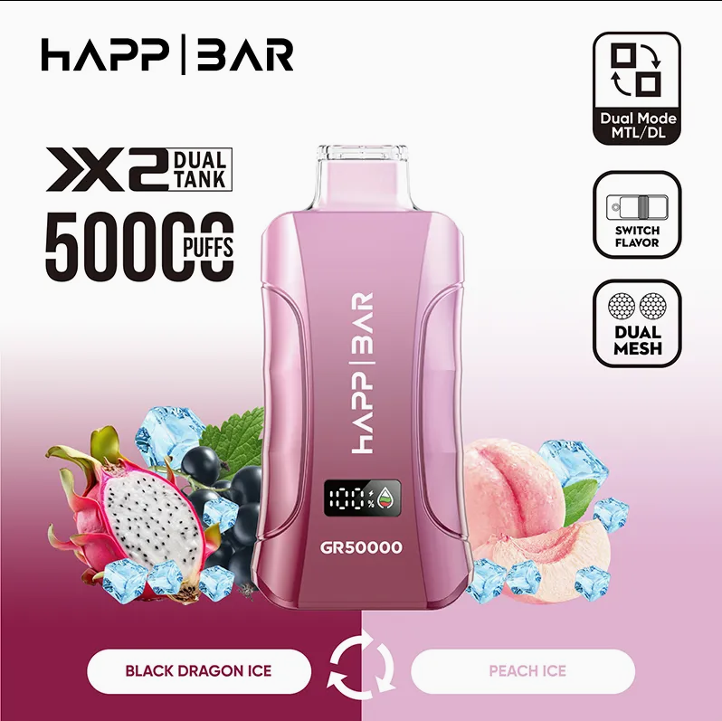 HAPP BAR Black Dragon Ice & Peach Ice