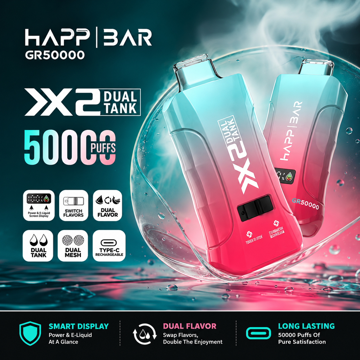 HAPP BAR Tropical Fruit & Strawberry watermelon