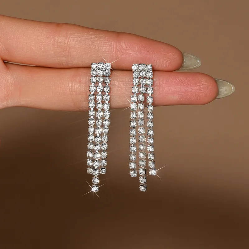 MEKIMI JEWELRY- Elegant Long Tassel Chain Earrings