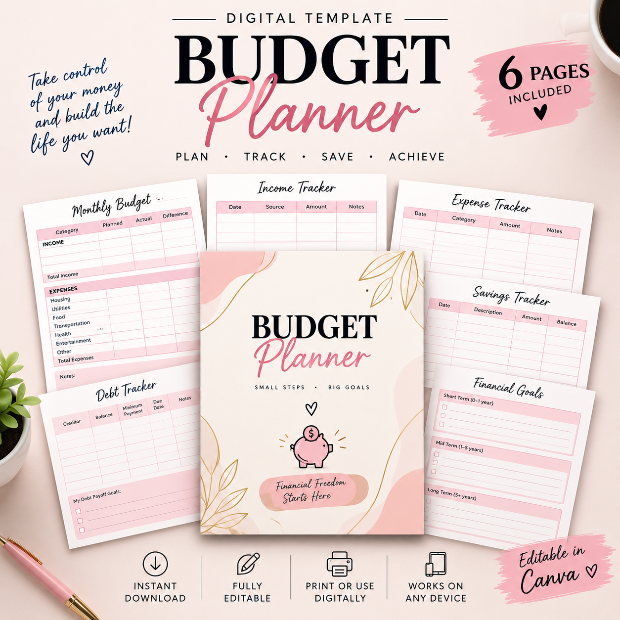 Budget Planner – 6 Page Bundle