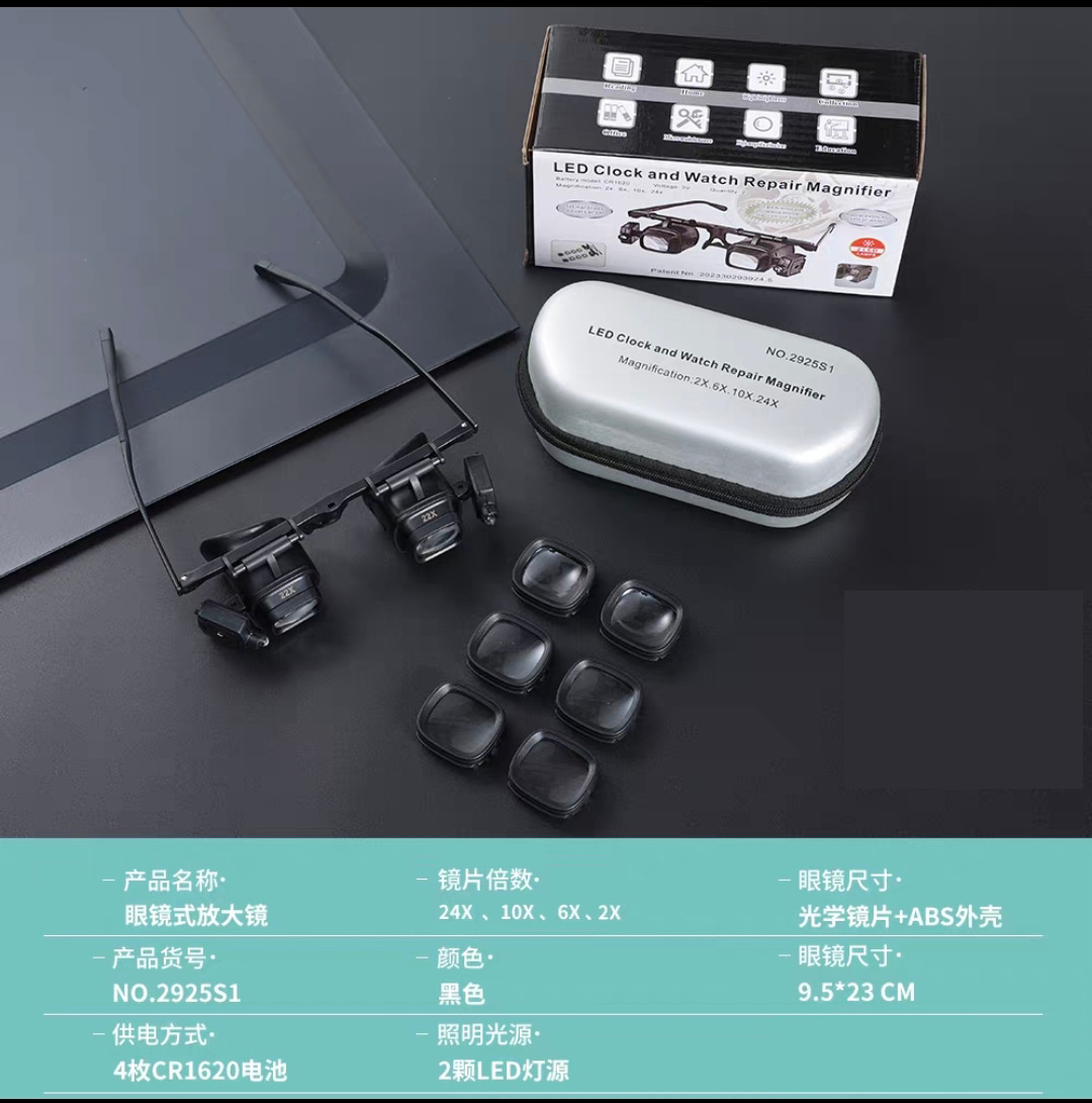 LED Head-Mounted Magnifying Glasses