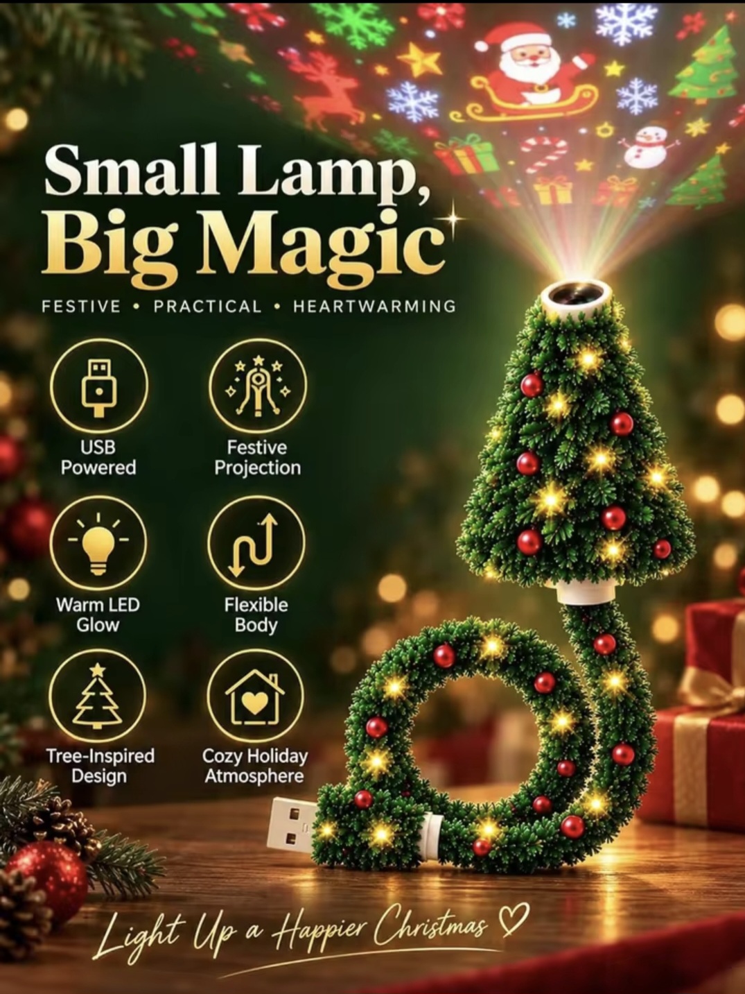 Christmas tree ceiling projector